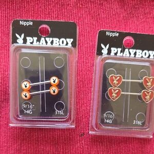 Playboy Nipple Piercing Set - Heart and Circle Designs 9 sets one price for all